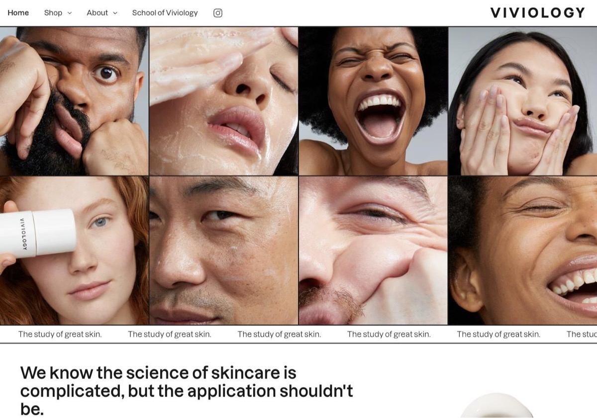 The Viviology storefront, live